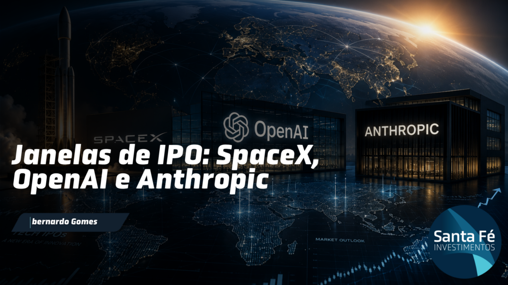 JANELAS DE IPO: SPACEX, OPENAI E ANTHROPIC REDESENHAM O MAPA DA TECNOLOGIA